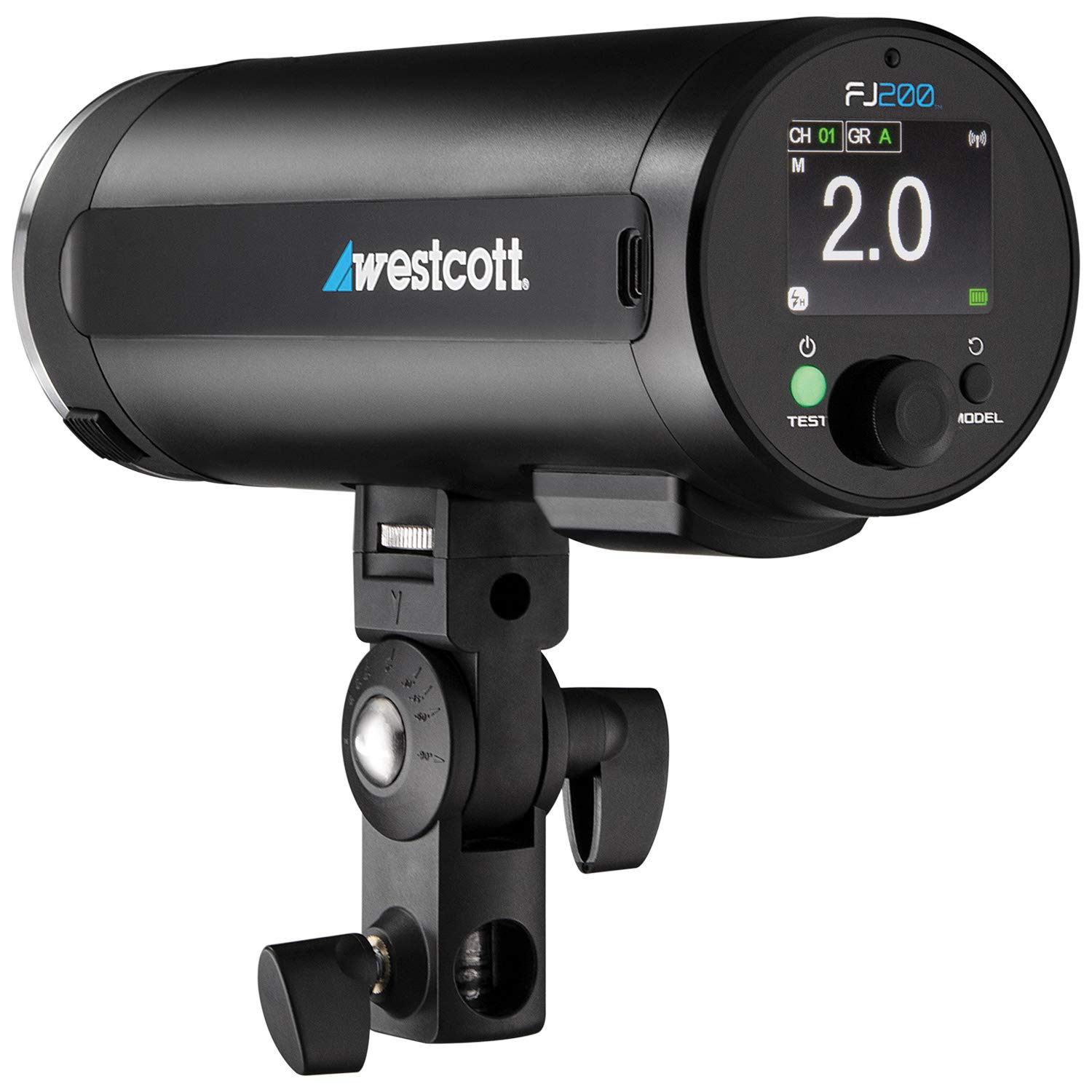 Westcott FJ200 Round Head Pocket Strobe with 1.3 sec. Recycle Time, TTL, HSS and Includes Tilter Bracket, 30-Degree Honeycomb Grid with Gel Clip and Travel Case