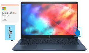 hp elite dragonfly home and business laptop-2-in-1 (intel i5-8265u 4-core, 16gb ram, 256gb ssd + 16gb optane, intel uhd 620, 13.3" touch full hd (1920x1080), win 10 pro) with hub, ms 365