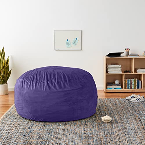 Chill Sack Bean Bag Chair Cover, 5-Feet, Microsuede - Purple