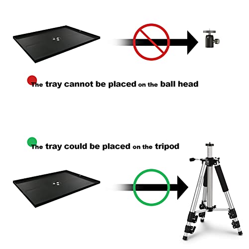 SKERELL Projector Stand Tripod Adjustable: Universal Laptop Standing Height from 17" to 48" with Tray Ball Head Carry Bag for Computer Camera