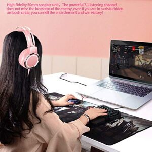 Abbcoert Wired Gaming Headset for PS5 Console and Playstation 5,Surround Sound Bass PC Headphones with Mic for Xbox One/Phone/Laptop Tablet Gamer