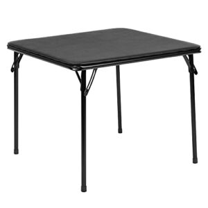 EMMA + OLIVER Kids Black 5 Piece Folding Table and Chair Set