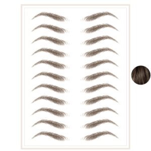 brows by bossy studio & co temporary eyebrow tattoos waterproof eyebrow stickers, false tattoos hair like peel off instant transfer brow arched brown
