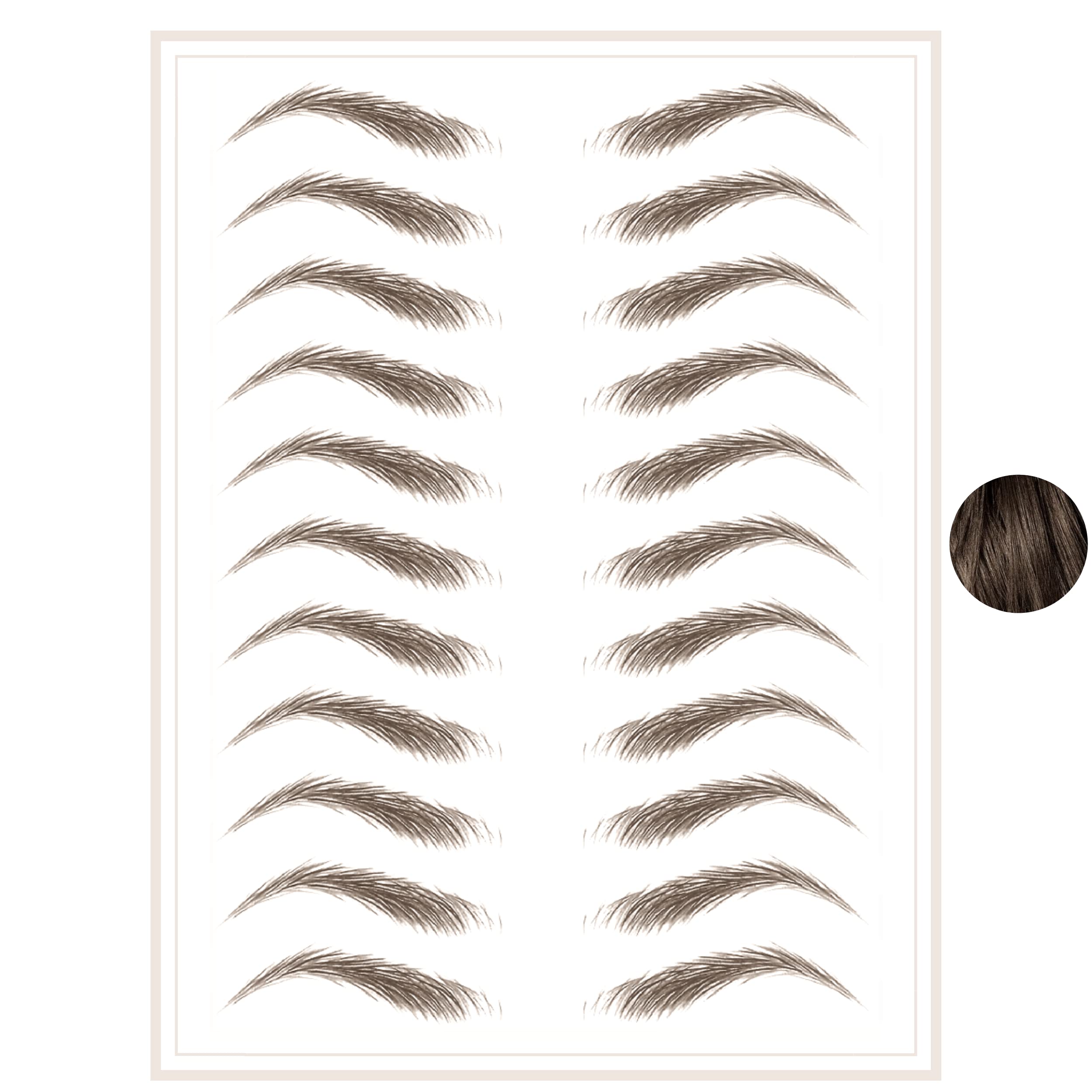 Brows by Bossy Studio & Co Temporary Eyebrow Tattoos Waterproof Eyebrow Stickers, False Tattoos Hair Like Peel Off Instant Transfer Brow arched brown