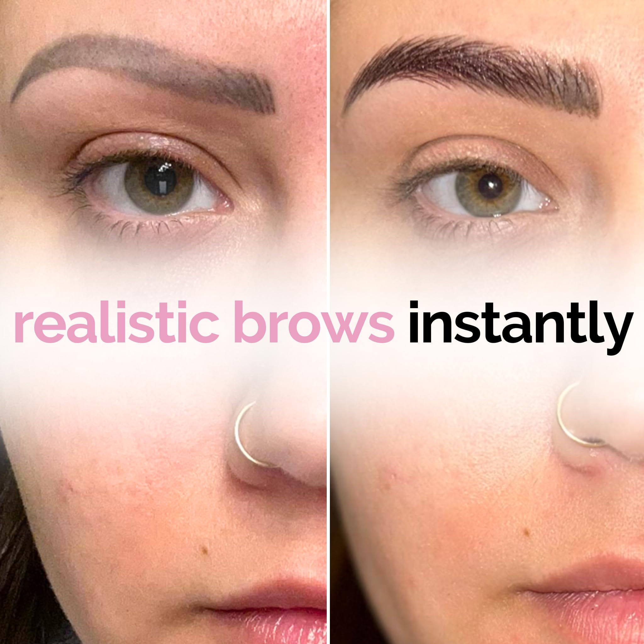 Brows by Bossy Studio & Co Temporary Eyebrow Tattoos Waterproof Eyebrow Stickers, False Tattoos Hair Like Peel Off Instant Transfer Brow arched brown