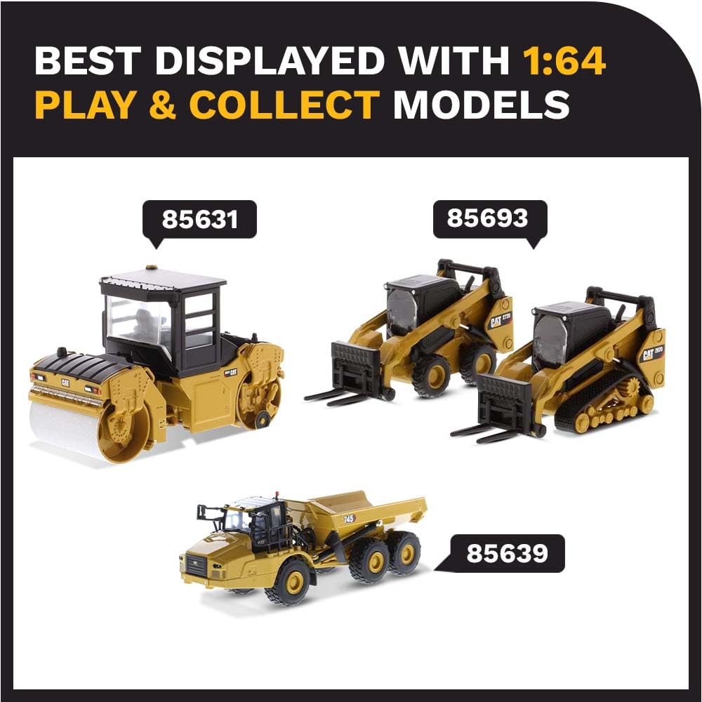 Diecast Masters 1:64 Caterpillar CT-660 with McNeilus Bridgemaster Concrete Mixer, Play & Collect Series Cat Trucks & Construction Equipment | 1:64 Scale Model Collectible Model 85632