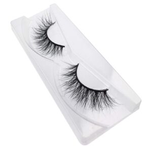 goo goo mink lashes 3d mink eyelashes, 10mm-14mm natural false lashes siberian faux mink lashes real layered effect hand made strips lashes for women reusable fake lashes 1 pair