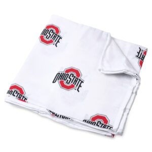 the ohio state university muslin swaddle blanket 47x47in