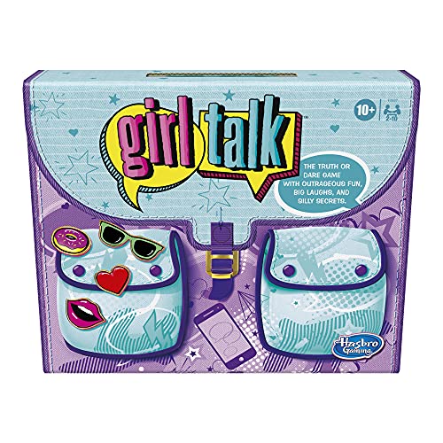 Hasbro Gaming Girl Talk Truth or Dare Board Game for Teens and Tweens, Inspired by The Original 1980s Edition, Ages 10 and Up, for 2-10 Players