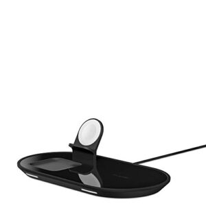 mophie 3 in 1 qi wireless charging pad for iphone, airpods and apple watch - polished black (409903518)