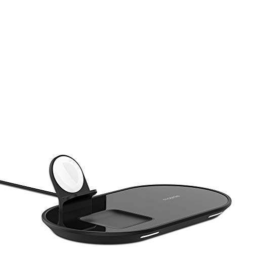 Mophie 3 in 1 Qi Wireless Charging Pad for iPhone, AirPods and Apple Watch - Polished Black (409903518)