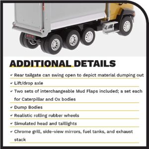 Diecast Masters 1:64 Caterpillar CT-660 Ox Stampede Dump Truck, Play & Collect Series Cat Trucks & Construction Equipment | 1:64 Scale Model Diecast Collectible | Diecast Masters Model 85633