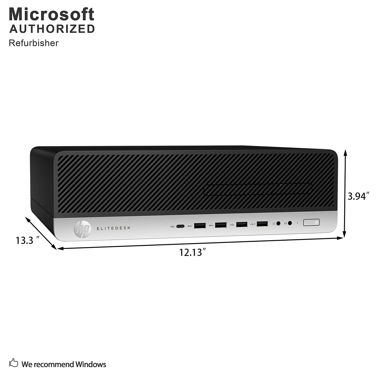 HP EliteDesk 800 G3 Small Form Factor PC, Intel Core Quad i5 6500 up to 3.6 GHz, 16GB DDR4, 2TB+256GB SSD, WiFi, DP, Win 10 Pro 64-Multi-Language Support English/Spanish/French(Renewed)