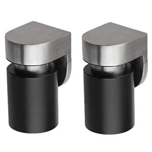 lizavo ds-004 stainless steel noise cancelling magnetic door stop with soundproof rubber, floor mounted, 2 pack