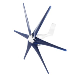 800w windmill turbines generator small 6 blade wind industrial machinery equipment for marine home charging (blue 24v)