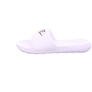 nike men's slide slipper, white black white, 9