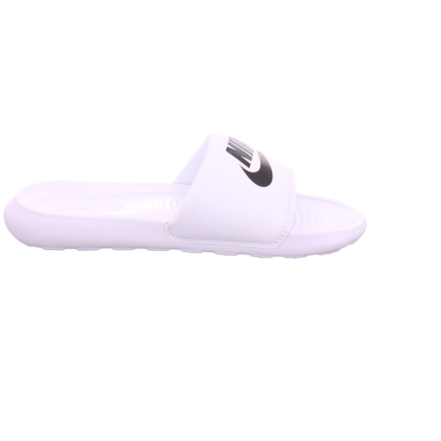 NIKE Men's Slide Slipper, White Black White, 9