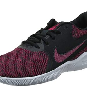 NIKE Women's WMNS Flex Experience RN 10 Running Shoe, Black Fireberry Dk Smoke Grey Iron Grey, 8