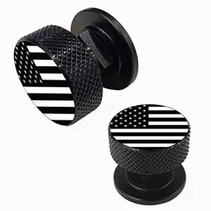 welding hood pipeliner helmet fasteners-1pair black american usa flag pattern aluminum helmet pipeliner headgear replacement parts accessories screws flip hood, anti-rust and durable (black-zw) 2