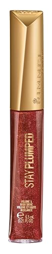 Rimmel Stay Plumped Lip Gloss, 760 Bronze Suga, Pack of 1