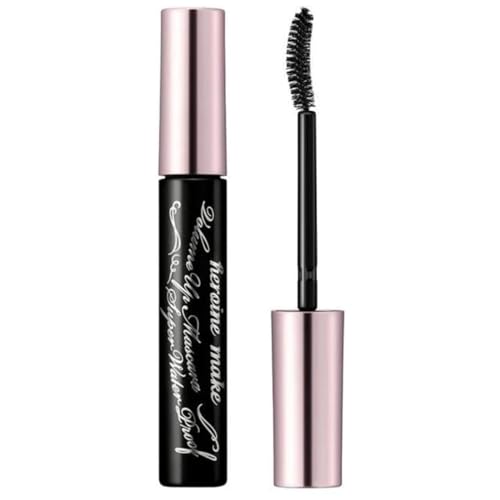 HEROINE MAKE by KISSME Volume UP Mascara Super Waterproof WP 01 Black | with Ultra Volumizing for Even Long-Lasting and Curl Eyelash for Women