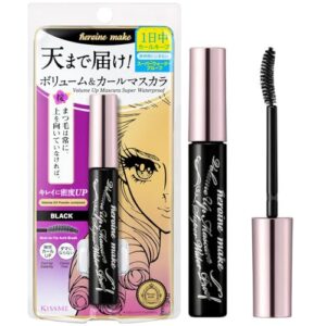 heroine make by kissme volume up mascara super waterproof wp 01 black | with ultra volumizing for even long-lasting and curl eyelash for women
