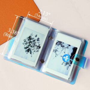 Small Photo Album 2x3 Compatible with Fujifilm Instax Mini Film/Polaroid Film/Kpop Photocard Credit Card Holder for Women Girl Birthday Gift (36 Pockets)