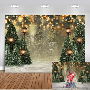 mocsicka 10x8ft winter christmas backdrop for photography christmas glitter bokeh green pine tree lamps photo backdrop xmas family pictures for kids newborn photography background