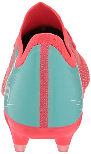 Puma Women's Ultra 3.3 Firm Ground Soccer Shoe, Sunblaze-White-Elektro Aqua, 5.5