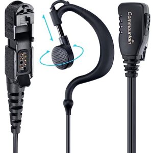 commountain XPR 3500e XPR 3300e Earpiece with Mic Compatible with Motorola Radios XPR 3300, XPR 3500, XPR3300e, XPR3500e, XPR3300, XPR3500, XPR 3000e G Shape Headset with PTT Microphone