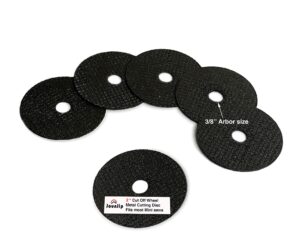 jounjip 2" inch cut off wheel metal cutting discs -fits most mini miter cut off saw, chop saw, and benchtop saws with 3/8" arbor -2" x 1/16" x 3/8" (6-pack)