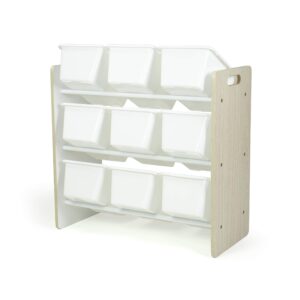 Humble Crew Storage Organizer, 9 Small Bins, Sandwashed/White