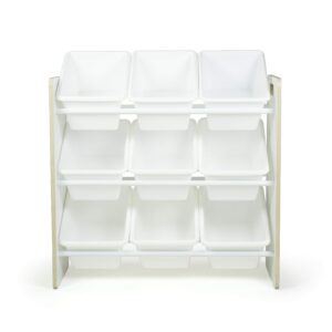 Humble Crew Storage Organizer, 9 Small Bins, Sandwashed/White