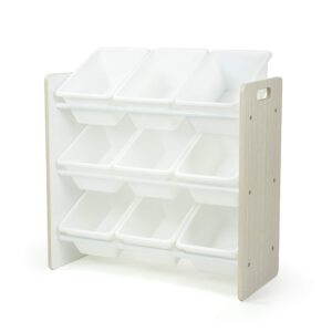 Humble Crew Storage Organizer, 9 Small Bins, Sandwashed/White