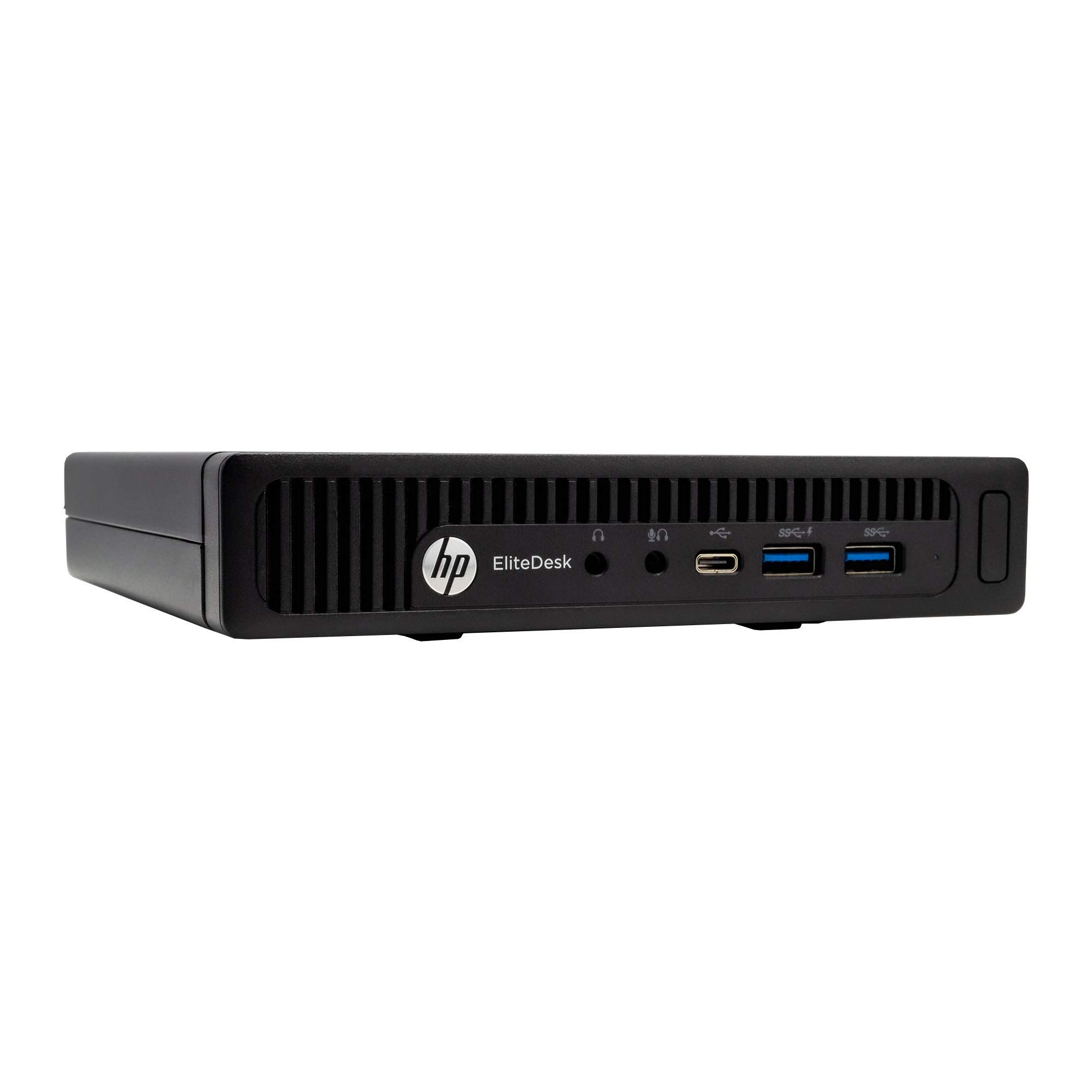 HP EliteDesk 800 G2 Desktop Mini Business Computer PC, Intel i5-6500T, 8GB RAM, 256GB SSD, Windows 10 Pro, New 23.6-inch FHD V7 LED Monitor, Wireless Keyboard & Mouse, 16GB Flash Drive, WiFi (Renewed)