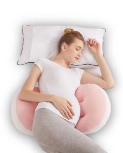wyxunplanet soft maternity pillow | u-shaped design | detachable extension | full body comfort & pregnancy relief(pink)