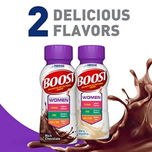 BOOST Women Balanced Nutritional Drink, Rich Chocolate, 8 fl oz (Pack of 24)