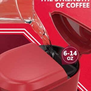 KINGTOO Single Serve Coffee Maker, Single Serve K Cup Coffee Maker for K-Cup Pod & Ground Coffee, Thermal Drip Instant Mini Coffee Machine with Self Cleaning Function, Brew Strength Control