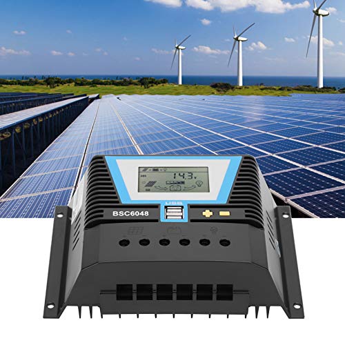 Walfront BSC6048 Solar Controller 12V/24V/36V/48V 60A Multifunctional Solar Controller Panel for Variety Batteries