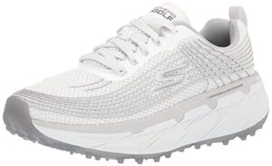 skechers women's go ultra max spikeless golf shoe, white, 9.5