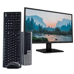 Dell Optiplex 9020 Ultra Small Business PC Desktop Computer, Intel Core i5, 8GB RAM, 500GB HDD, Windows 10 Pro, New 23.6 FHD LED Monitor, 16GB Flash Drive, Wireless Keyboard & Mouse, WiFi (Renewed)