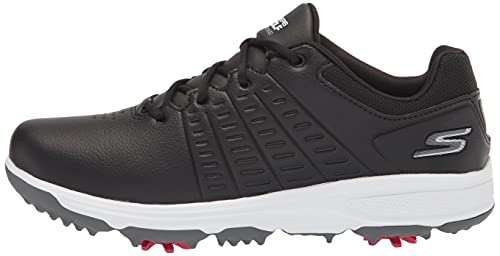 Skechers Women's Go Jasmine Spiked Waterproof Golf Shoe, Black, 8.5