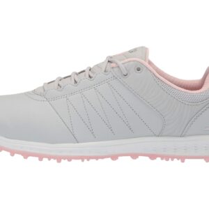 Skechers Women's Go Pivot Spikeless Golf Shoe, Light Gray/Pink, 7 Wide