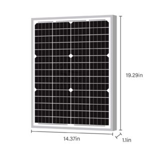 Newpowa 30W 24V Solar Panel High-Efficiency Monocrystalline 24V PV Module Designed for 24V Off Grid System, Charge Your 24V Battery of RV, Boat, Camper, Trailer, Gate Opener