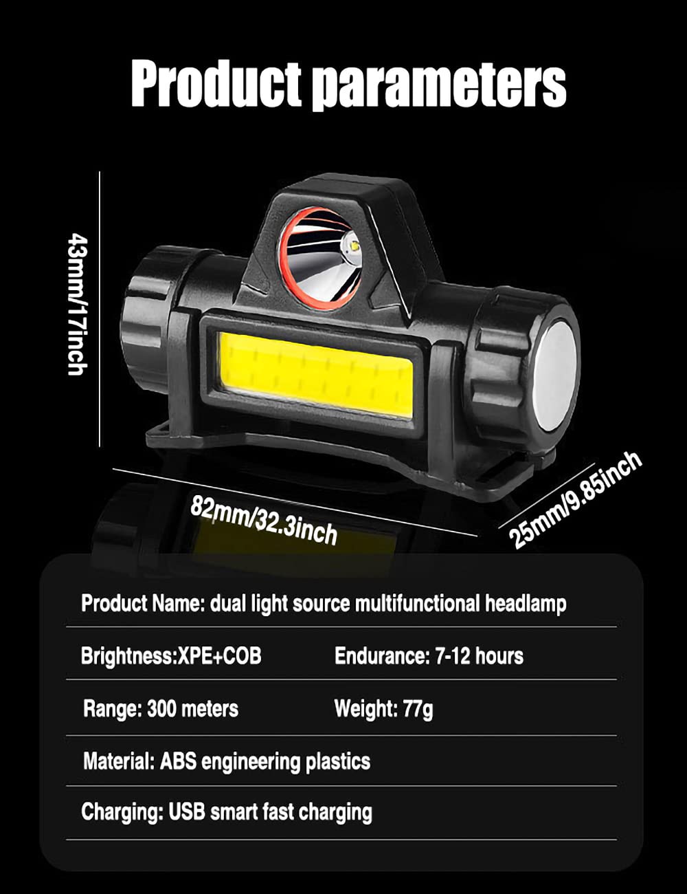 MyToolGift 2 Packs LED Headlamps, Portable, Long Range, Rechargeable, High Lumen, Battery Powered