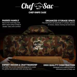 Chef Sac Chef Knife Roll Bag Case with 2-Pack Knife Guards (8.5") Included