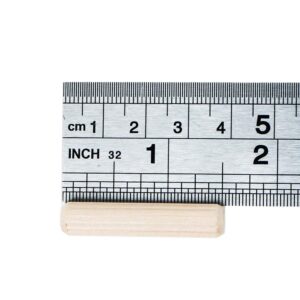 100 Pack 5/16" x 1-1/2" Wood Dowel Pins Straight Grooved Pins for Furniture Door and Dowel jig (5/16 in)