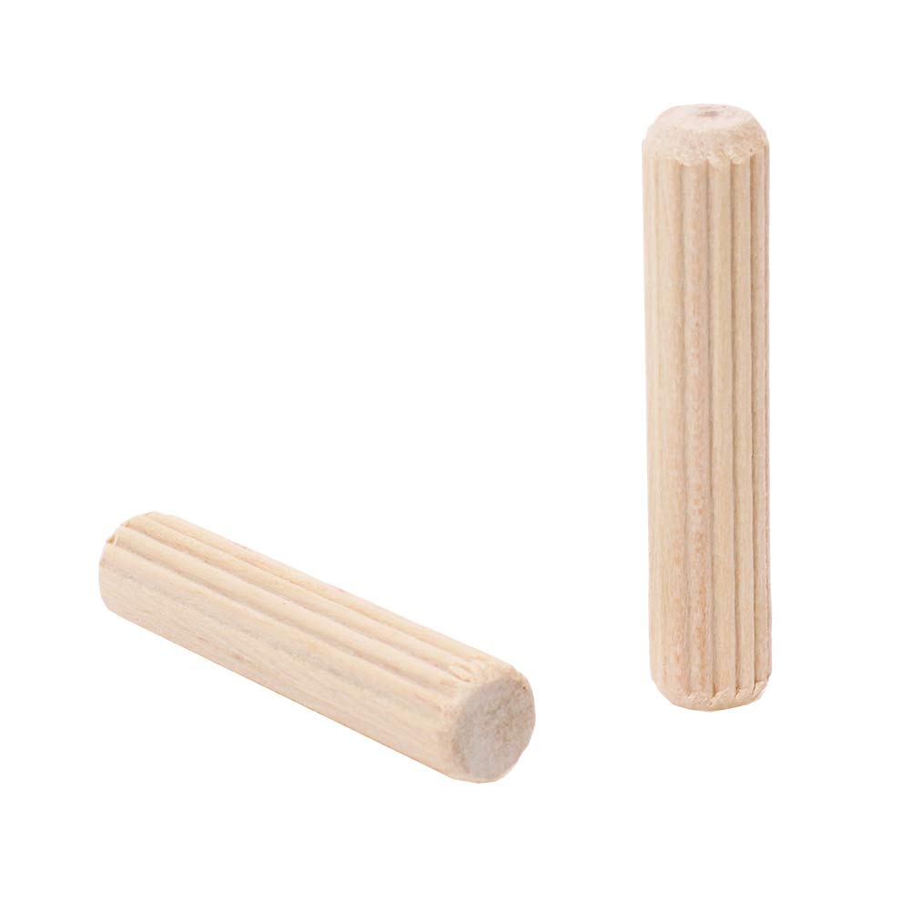 100 Pack 5/16" x 1-1/2" Wood Dowel Pins Straight Grooved Pins for Furniture Door and Dowel jig (5/16 in)