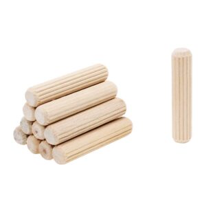 100 Pack 5/16" x 1-1/2" Wood Dowel Pins Straight Grooved Pins for Furniture Door and Dowel jig (5/16 in)