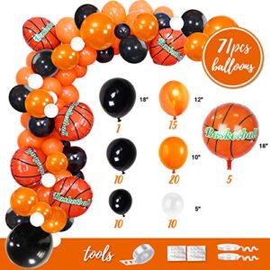 Homond Basketball Party Decorations Supplies, Basketball Birthday Decorations, Basketball Balloons Garland, Sports Theme Supplies, Basketball Banner, Cake Topper